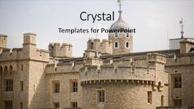  Presentation with tower - Presentation theme enhanced with tower of london - fortress background and a sky blue colored foreground