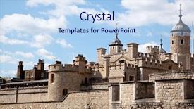  Presentation with tower - Cool new slides with tower of london architecture close backdrop and a light blue colored foreground