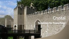  Presentation with london - Presentation theme enhanced with tower of london detail background and a gray colored foreground