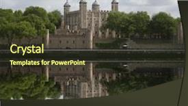  Presentation with tower - Colorful PPT theme enhanced with tower-of-london-reflected backdrop and a tawny brown colored foreground
