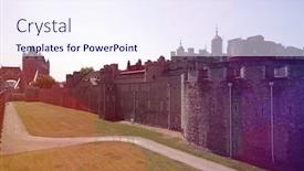  Presentation with tower - Cool new slides with tower-of-london backdrop and a sky blue colored foreground