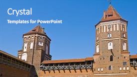  Presentation with tower - PPT theme having tower of mir castle background and a  colored foreground