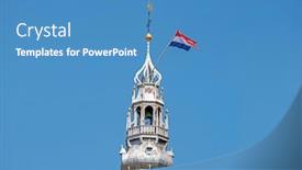  Presentation with amsterdam - Slides having tower-of-the-noorderkerk background and a teal colored foreground