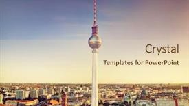  Presentation with germany food rustic - Presentation design consisting of tower or fersehturm in berlin background and a lemonade colored foreground
