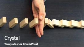  Presentation with tower - Slide deck with tower planing and strategy concept background and a dark gray colored foreground