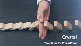  Presentation with tower - Beautiful theme featuring tower planing and strategy concept backdrop and a tawny brown colored foreground