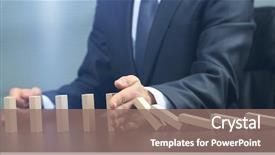  Presentation with tower - Beautiful PPT layouts featuring tower planing and strategy backdrop and a coral colored foreground