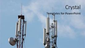  Presentation with frequency - Cool new PPT theme with tower with various frequency antennas backdrop and a light blue colored foreground