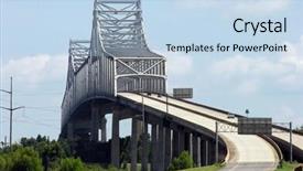  Presentation with louisiana - Presentation theme having bridge over the mississippi river background and a light blue colored foreground
