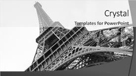  Presentation with eiffel tower - Theme having towers - abstract view of details background and a white colored foreground