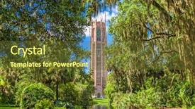  Presentation with gardens - Presentation having towers - lake wales florida usa background and a tawny brown colored foreground