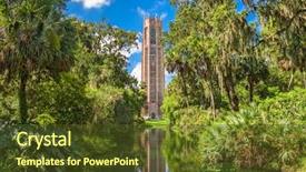  Presentation with florida - Beautiful slide set featuring towers - lake wales florida usa backdrop and a tawny brown colored foreground