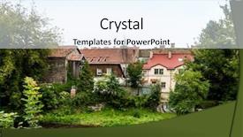  Presentation with world heritage - Beautiful presentation featuring town a unesco world heritage backdrop and a sky blue colored foreground