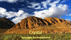  Presentation with oasis - Beautiful presentation theme featuring town and oasis of tinerhir backdrop and a tawny brown colored foreground