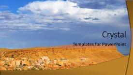  Presentation with oasis - Amazing slides having town and oasis of tinerhir backdrop and a  colored foreground