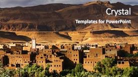 Presentation with oasis - PPT theme enhanced with town and oasis of tinerhir background and a tawny brown colored foreground