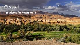  Presentation with oasis - Presentation design consisting of town and oasis of tinerhir background and a  colored foreground