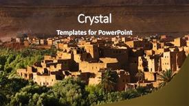  Presentation with oasis - PPT theme having town and oasis of tinerhir background and a  colored foreground