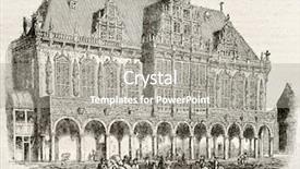  Presentation with town hall - PPT layouts with town hall of bremen old background and a gray colored foreground