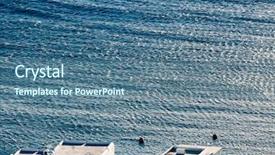  Presentation with aerial view of cape town - Beautiful slides featuring town harbor with famous windmill backdrop and a ocean colored foreground