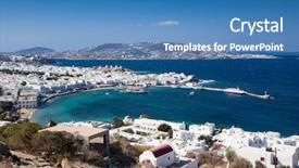  Presentation with aerial view of cape town - Audience pleasing PPT theme consisting of town harbor with famous windmill backdrop and a teal colored foreground