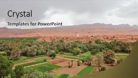  Presentation with morocco - PPT theme consisting of town in dades valley morocco background and a light gray colored foreground