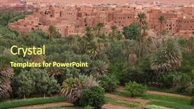 Presentation with morocco - Beautiful PPT layouts featuring town in dades valley morocco backdrop and a tawny brown colored foreground