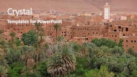  Presentation with morocco dunes in the sahara - Beautiful presentation theme featuring town in dades valley morocco backdrop and a coral colored foreground