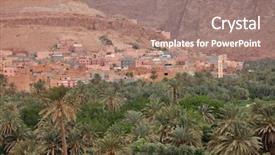  Presentation with morocco culture - Audience pleasing slide set consisting of town in dades valley morocco backdrop and a  colored foreground