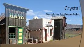  Presentation with ghost - Presentation theme enhanced with town in the wild west background and a light blue colored foreground