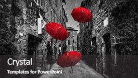  Presentation with rain - Amazing slide set having town in tuscany italy black backdrop and a dark gray colored foreground