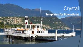  Presentation with europe - PPT layouts enhanced with town-of-como-italy-europe background and a teal colored foreground