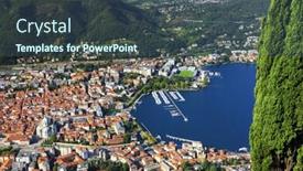  Presentation with europe - Audience pleasing slide deck consisting of town-of-como-italy-europe backdrop and a ocean colored foreground