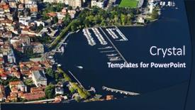  Presentation with europe - Colorful PPT layouts enhanced with town-of-como-italy-europe backdrop and a navy blue colored foreground