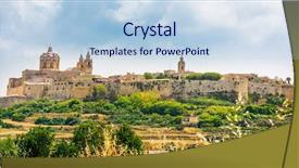  Presentation with scenic - Colorful slide set enhanced with town of mdina in malta backdrop and a  colored foreground