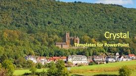  Presentation with above and beyond - Cool new presentation theme with town of neckarsteinach odenwald forest backdrop and a  colored foreground