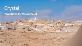  Presentation with sahara - PPT layouts enhanced with town of tamezret in sahara background and a teal colored foreground