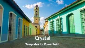  Presentation with colonial - Audience pleasing slide deck consisting of town of trinidad in cuba backdrop and a tawny brown colored foreground