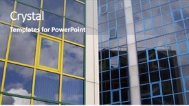  Presentation with town planning - Colorful presentation design enhanced with town planning - reflected city buildings backdrop and a  colored foreground