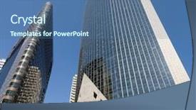  Presentation with town hall sky scrappers - Presentation theme enhanced with town san francisco sky scraper background and a  colored foreground