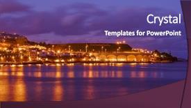  Presentation with airplane and airport - PPT layouts having town santa cruz and airport background and a violet colored foreground