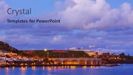  Presentation with santa - Slide deck featuring town-santa-cruz-and-airport background and a light blue colored foreground