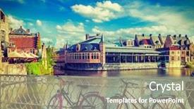  Presentation with transport engineering - Beautiful PPT layouts featuring town street ghent belgium vintage backdrop and a gray colored foreground