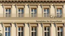  Presentation with vienna - Audience pleasing presentation theme consisting of townhouse-building-facade backdrop and a coral colored foreground