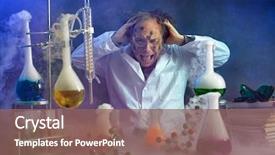 Presentation with yelling - Cool new presentation theme with toxic - crazy scientist yelling lab backdrop and a violet colored foreground