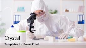  Presentation with street food new york - PPT theme having toxic foods - food scientist testing new stuff background and a light gray colored foreground