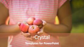  Presentation with aged - Audience pleasing slide set consisting of toxic free - middle aged woman picking apples backdrop and a coral colored foreground