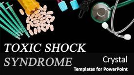  Presentation with toxic - PPT theme having toxic-shock-syndrome-text background and a black colored foreground