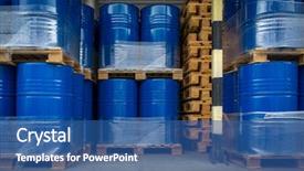  Presentation with tank - Audience pleasing PPT layouts consisting of toxic waste chemicals stored backdrop and a ocean colored foreground