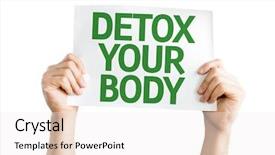  Presentation with detox - Cool new presentation with toxin - detox your body card isolated backdrop and a white colored foreground